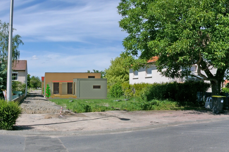 Projet A.L.F à Saint Bonnet près Riom (63 200).
Bureaux et maison écologique passive de conception bioclimatique.
